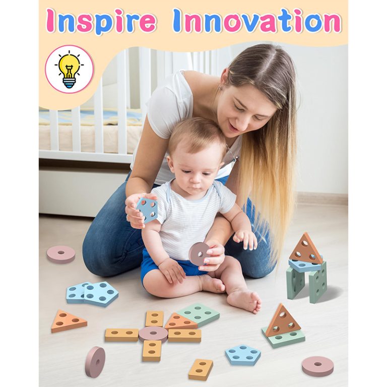 Montessori Toys for 1 2 Year Old Girl and Boy Birthday Gifts, Shape Sorter Wooden Toys for Toddlers Age 1-3 2-4, Learning Educational Sensory Stacking Toddler Puzzles1