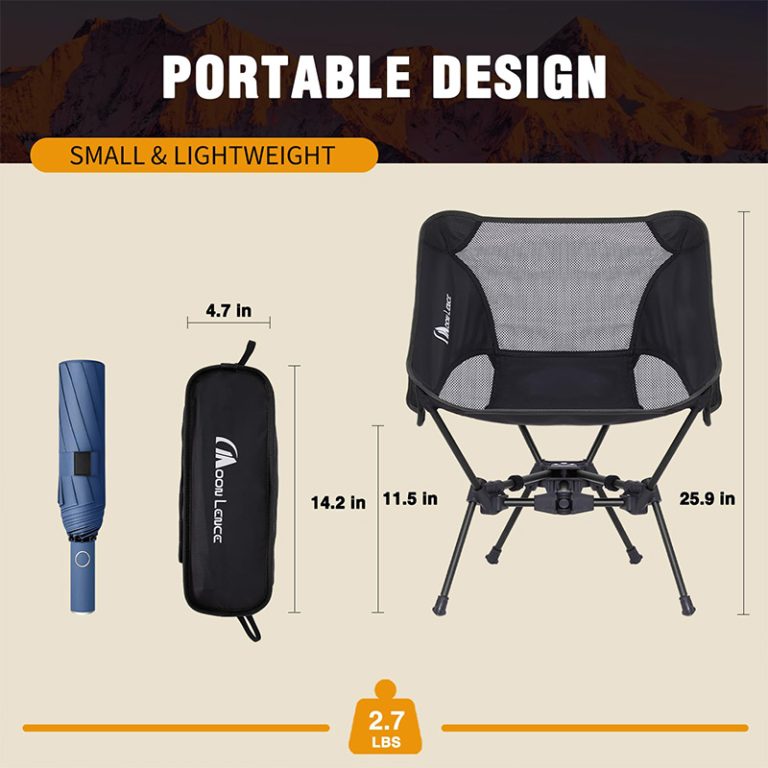 Portable Camping Chair Backpacking Chair - The 4th Generation Ultralight Folding Chair - Compact, Lightweight Foldable Chairs for Hiking Mountaineering, Beach2