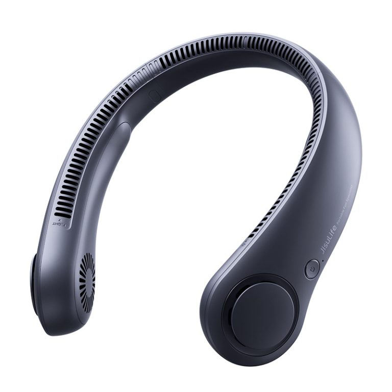 Portable Neck Fan, Hands Free Bladeless Fan, 5 Speeds, 4000 mAh Battery Operated Wearable Personal Fan, Twistable,4