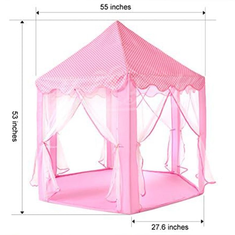 Princess Tent Girls Large Playhouse Kids Castle Play Tent with Star Lights Toy for Children Indoor and Outdoor Games, 55'' x 53'' (DxH)2